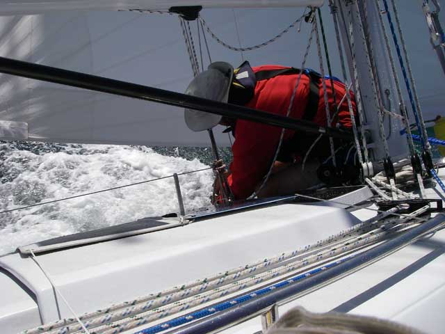 Tim Tuning the Rigging